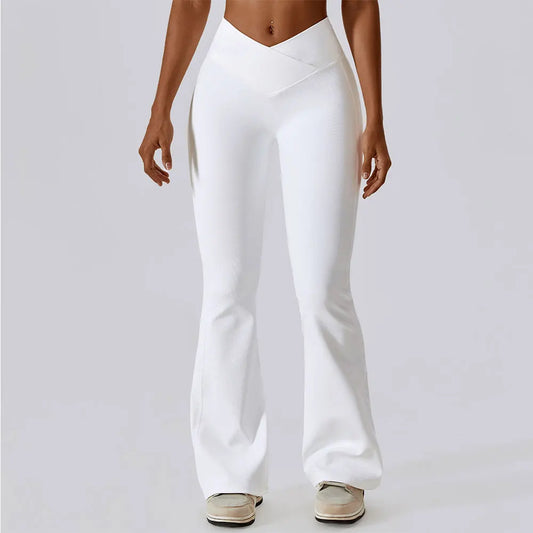 Women’s High Waist Flare Leggings – Wide Leg Yoga Pants for Gym, Workout, Fitness & Latin Dance Sports Trousers