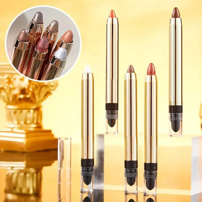 Double-Sided Eyeshadow Stick – Highlighter & Brightening Pen with Pearly Glitter & Matte Finish