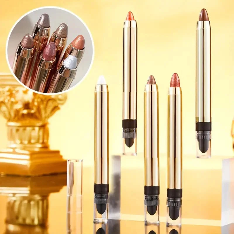 Double-Sided Eyeshadow Stick & Highlighter Pen – Pearly Glitter & Matte Finish Brightening Makeup Tool