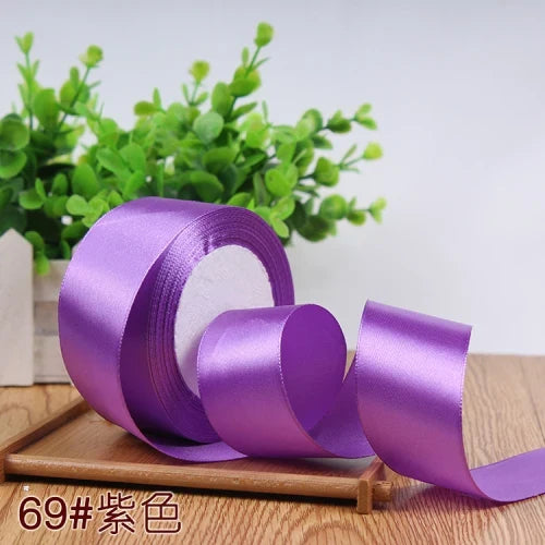 Silk Satin Ribbon Roll - 22M Craft Ribbon for DIY Bows Gift Wrapping Wedding Party Decorations in 6mm to 50mm Sizes