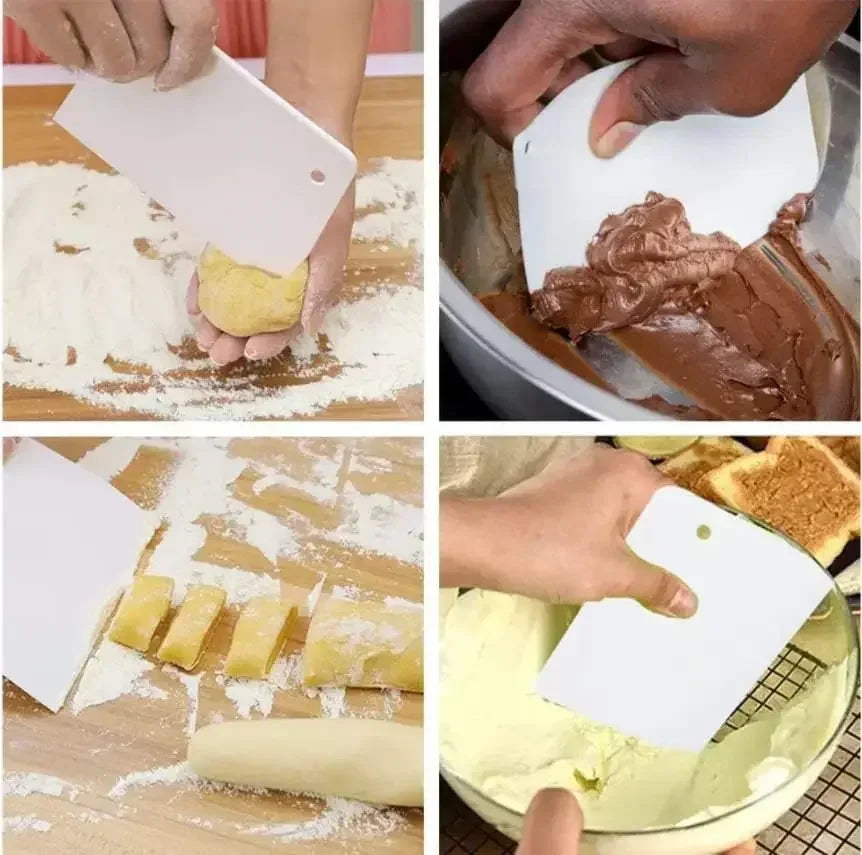 Multipurpose Dough Cutter & Bowl Scraper – Fondant, Bread, Cake Cream & Pastry Baking Tool