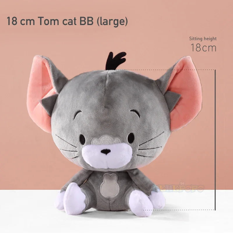 18cm Tuffy Doll — Original Tom & Jerry Plush Toy, Cute Tom Cat & Tefie Mouse Cartoon Pillow Doll