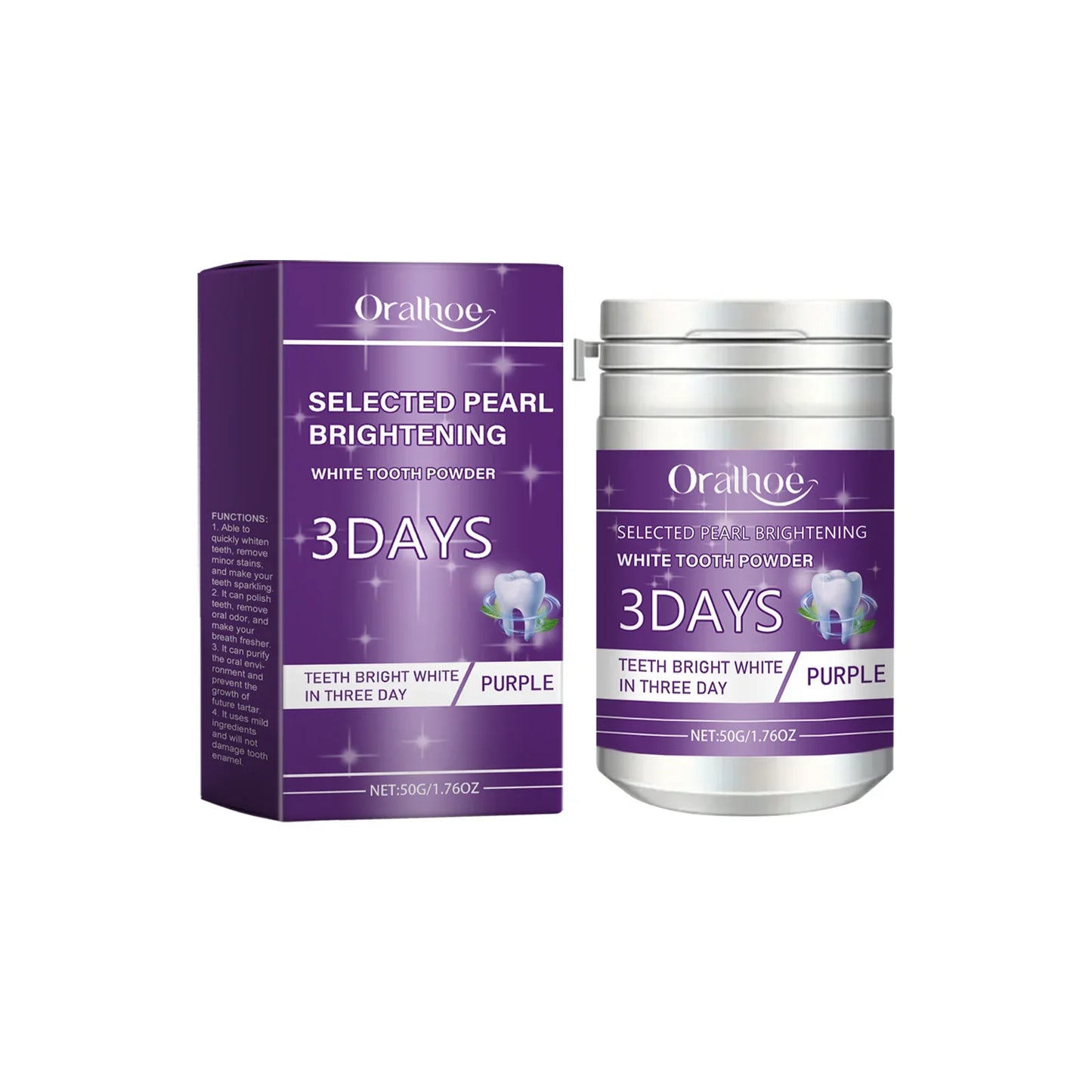 Purple Teeth Whitening Toothpaste – Deep Cleaning, Plaque & Stain Removal, Freshens Breath in 5 Days