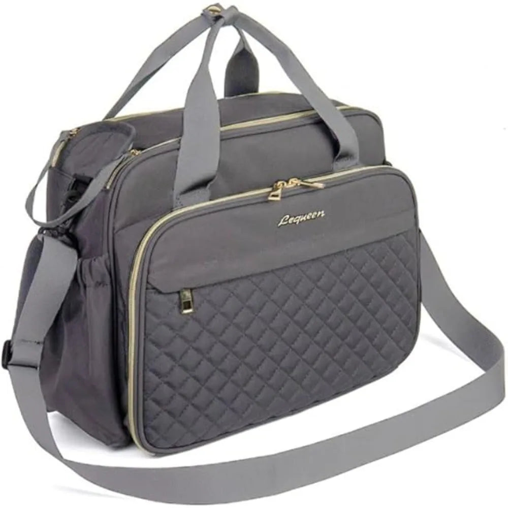 Baby Crossbody Nappy Bag – Large Diaper Tote with Wide Opening, Travel Messenger Shoulder Bag for Moms