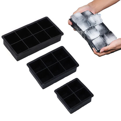 Large Silicone Ice Cube Tray — 4/6/8/15 Grid Mold for Bar, Pub, DIY Ice Blocks