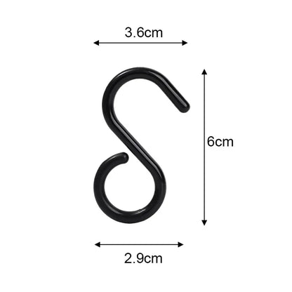 S-Shaped Multi-Purpose Hooks — Flexible Hanging Storage for Wardrobe & Kitchen Accessories