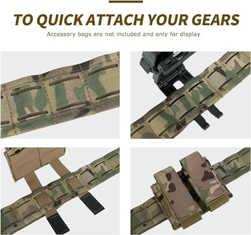 YAKEDA Battle Molle Riggers Belt – Heavy-Duty 3-in-1 Tactical Duty Belt with Anti-Slip Pad & Inner Belt