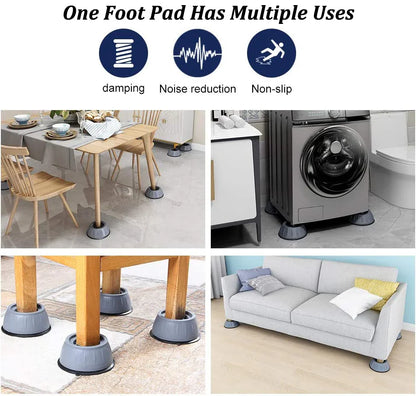 Anti-Vibration Washing Machine Pads - Anti-Slip Furniture Feet Pad, Refrigerator Universal Support Base Mat, Dampers Stand (1/2/4Pcs)