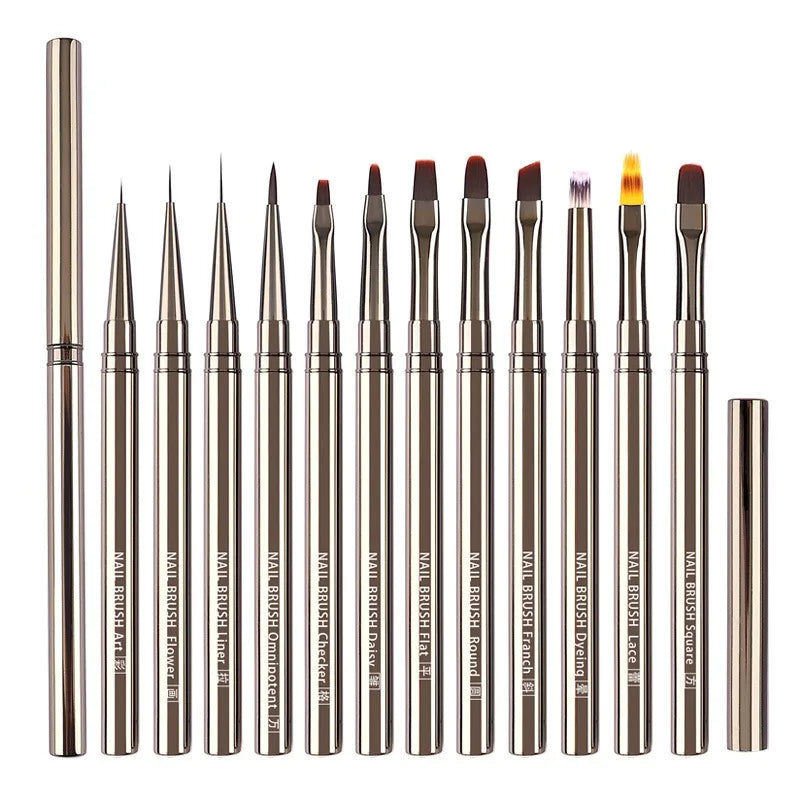 Nail Art Liner Brushes for Striping & Drawing – 6 to 25mm Design Pens, Professional Manicure Tools
