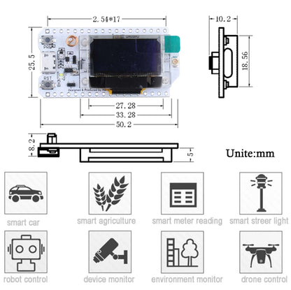 2 Sets ESP32 LoRa V3 Kit — 0.96" OLED Display Development Board 868MHz/915MHz LoRa32 SX1262 for Arduino Meshtastic
