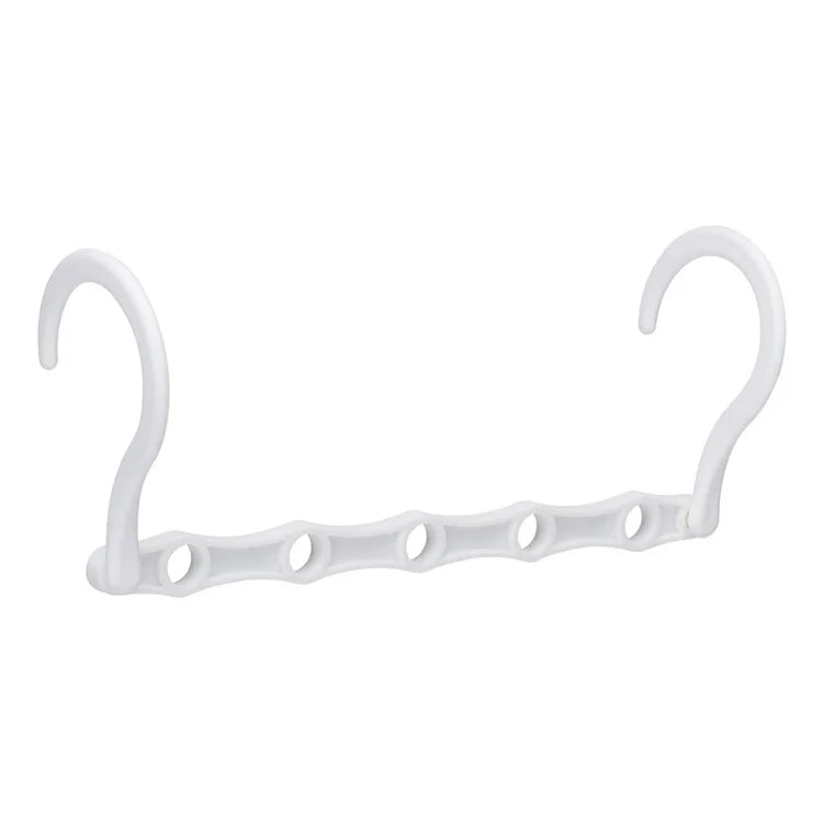 5-Hole Multifunctional Folding Hanger – Space-Saving Windproof Plastic Hook for Apartments, Dorms & Homes