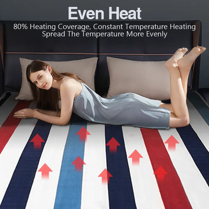 Electric Heated Blanket - 220/110V, Thick Thermal Heater Mattress with Thermostat, Body Warmer for Winter