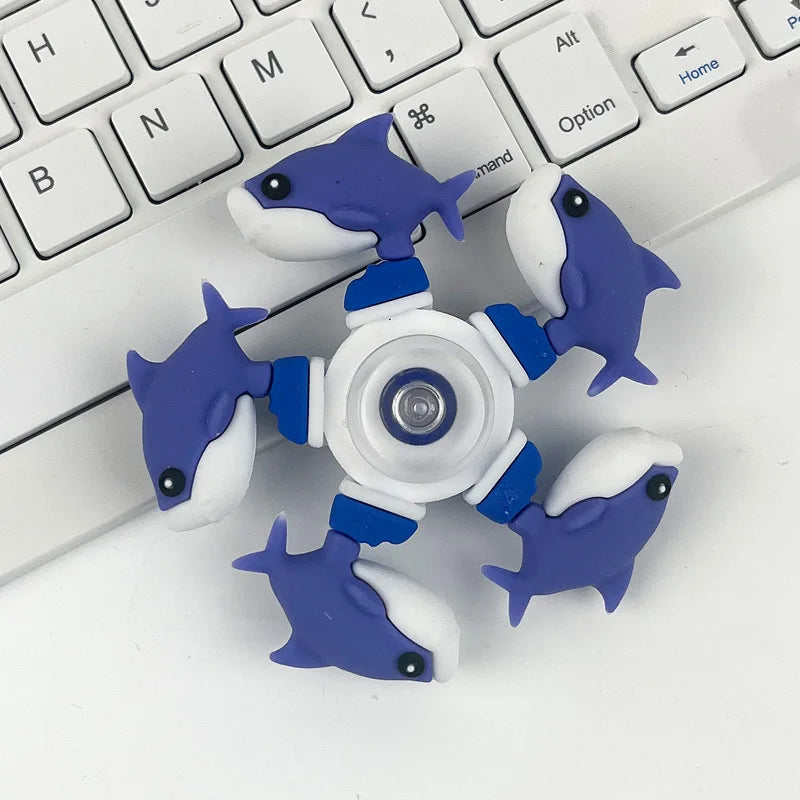 Italian Brainrot Tung Fidget Spinner — Deformed Chain Anti-Stress Hand Spinner Sensory Gyro Toy for Adults
