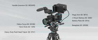 SmallRig Camera Cage for Sony FX30/FX3 – Rig Kit with Cable Clamp, Cold Shoe & NATO Rail Accessories (Model 4183)