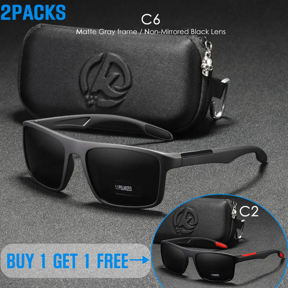 KDEAM Ultra-Light Polarized Sports Sunglasses for Men & Women – TAC 1.1mm Lens, Category 3 Driving Sun Glasses