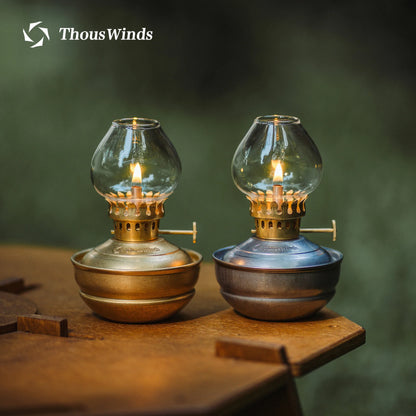 ThousWinds Luminara Mini Oil Lamp – Windproof Portable Retro Lantern with 20-Hour Burn Time for Camping and Hiking