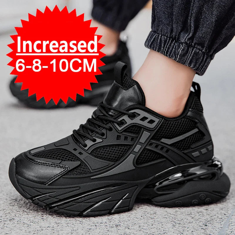 Men’s Mesh Elevator Sneakers – 8CM/10CM Invisible Height Increase Sports Casual Shoes