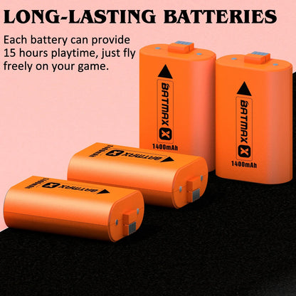 Batmax 1400mAh Rechargeable Li-ion Battery Pack for Xbox Series X/S & Xbox One Controllers