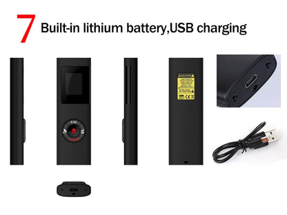 40M/60M Mini Smart Laser Distance Meter | Portable USB Rechargeable Infrared Rangefinder