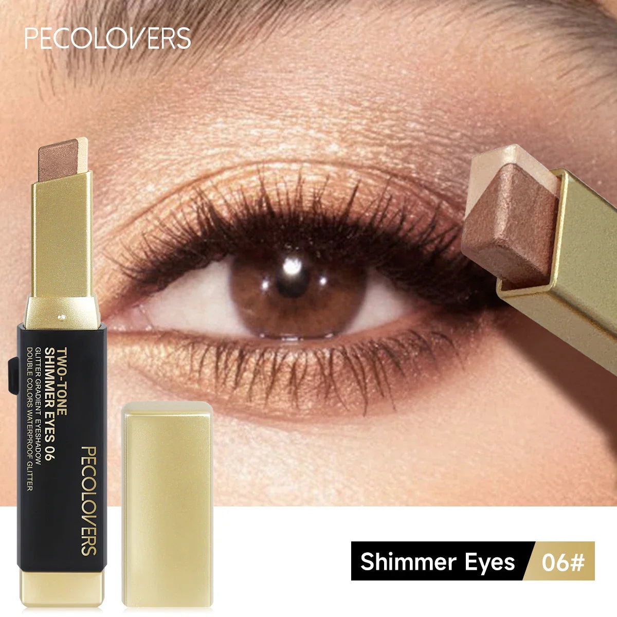 Double Color Eyeshadow Stick – Waterproof Long-Lasting Glitter & Metallic Shimmer Highlight Eye Makeup Pen