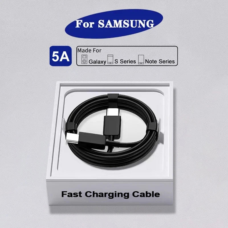 NNBILI 2-Pack 45W USB-C Fast Charging & Data Cable — Compatible with Samsung Galaxy S20/S22/S23 Ultra, Note 10+, A54 5G