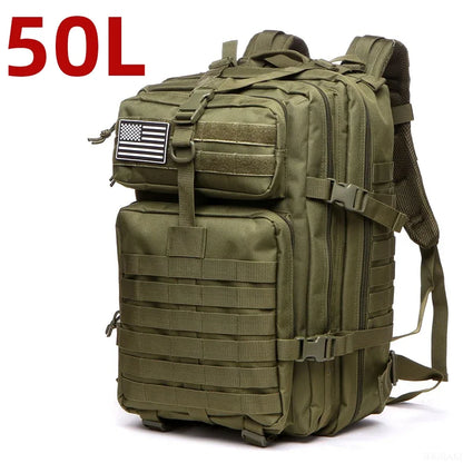 25L/50L Nylon Waterproof Backpack - Outdoor Trekking, Fishing, Hunting, Tactical Sports Rucksack for Camping & Hiking