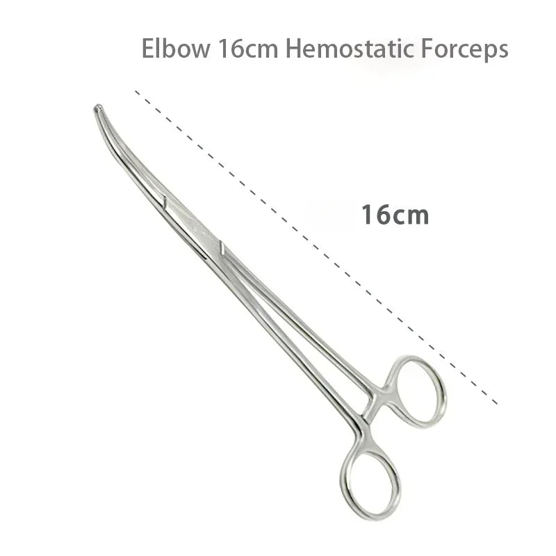 Stainless Steel Hemostatic Forceps – Surgical Locking Clamp Tool, Curved & Straight Tip Fishing Pliers & Medical Hemostat Tool