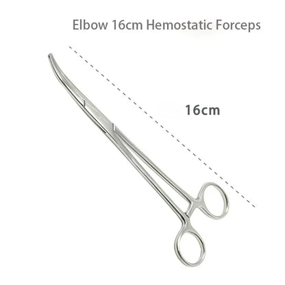 Stainless Steel Hemostatic Forceps – Surgical Locking Clamp Tool, Curved & Straight Tip Fishing Pliers & Medical Hemostat Tool