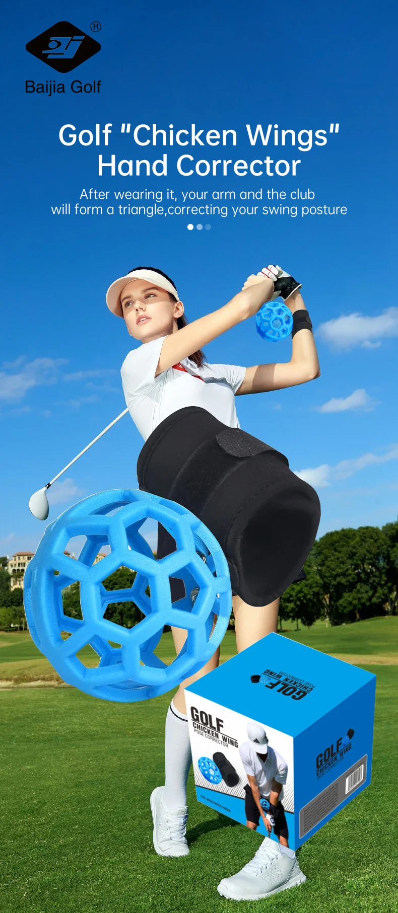 Golf Smart Ball Swing Trainer – Portable Training Aid for Posture Correction & Beginner Practice
