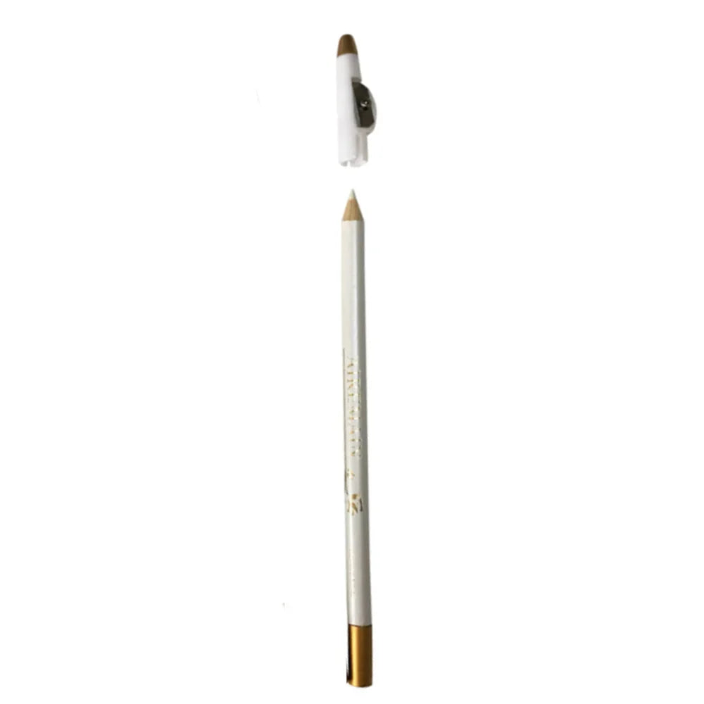 White Barber Beard Pencil & Edge Hairline Razor – Precision Hairline Shaping Pen with Sharpener for Beard & Hair Contouring Makeup Tool
