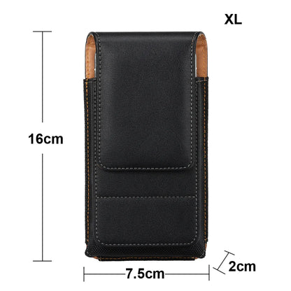 Universal Magnetic Leather Phone Belt Clip Case – 360° Rotating Waist Holster for iPhone, Samsung & Xiaomi