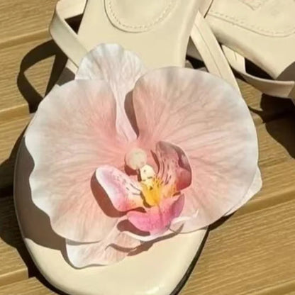 Colorful Thai Fairy Flower Shoe Buckles – Personalized Orchid Simulation Decor for Shoes