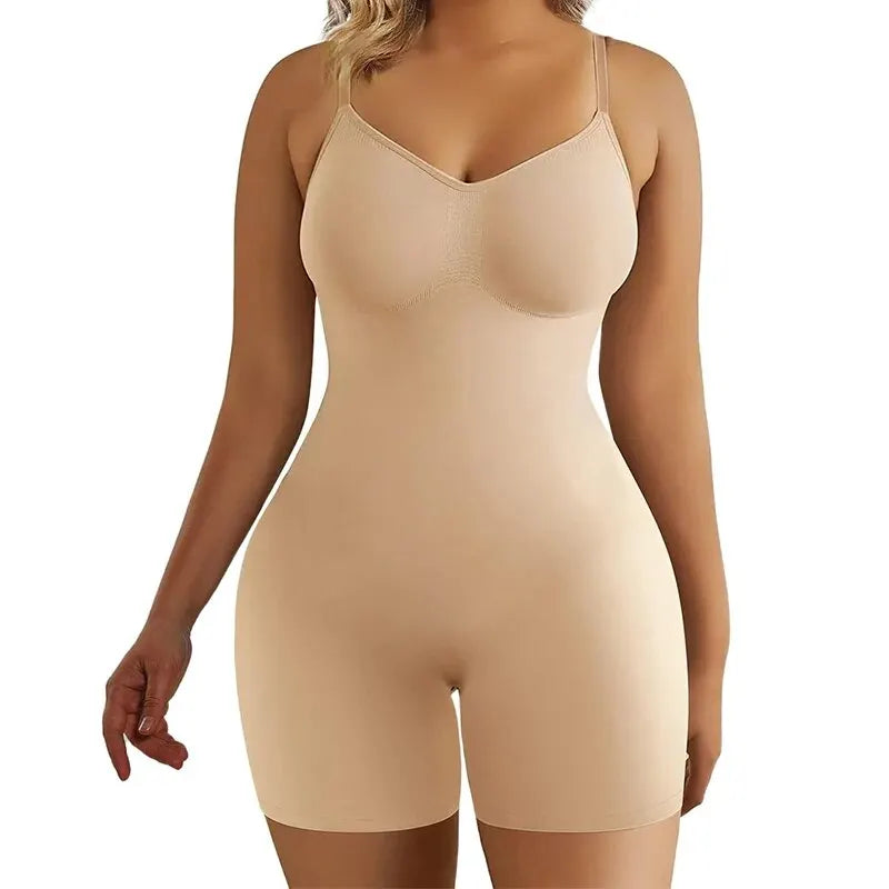 Seamless High Waist Body Shaper: Tummy Control Shapewear Bodysuit for Women - Stretchy Flat Belly Belt Design