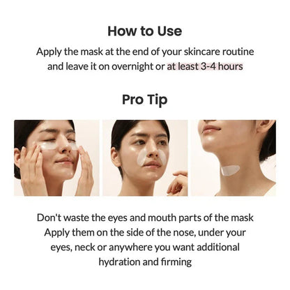 Bio Collagen Face Mask – 20/10/5PCs Shrink Pores, Deep Hydrating Overnight Mask for Moisturizing, Brightening & Skin Care