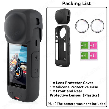 Insta360 X4 Lens Guards, Storage Bag & Screen Protector Film – Anti-Scratch Camera Accessories for Insta360 X4