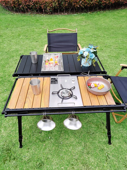 Lohascamping Folding IGT Table – Lightweight Adjustable Backpack Table for BBQ, Burner & Multifunctional Use
