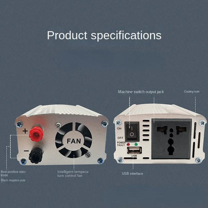 12V to 220V Solar Inverter — 500W/1000W/1500W/2000W Portable Voltage Converter & Car Power Charger