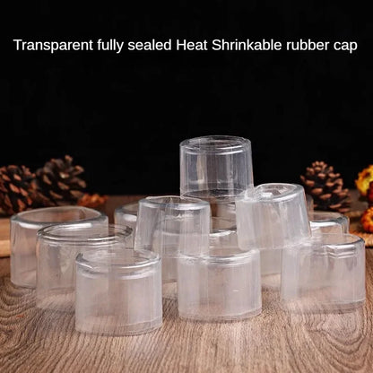 100PCS Wine Bottle Heat Shrink Capsules – Shrink Film Caps for Straight Mouth Bottles Wine Sealing Wrap