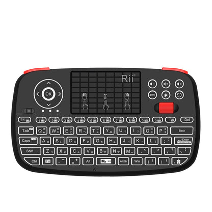 Rii i4 Mini BT Wireless Keyboard with Touchpad - 2.4GHz Backlit Mouse Remote for Windows, Android TV Box, and Smart TV