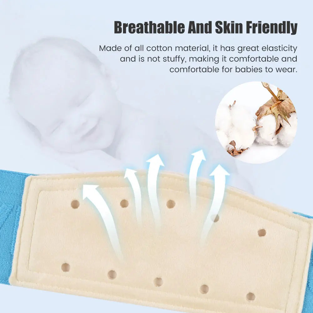 Infant Hernia Belt with 3 Pads — Umbilical & Inguinal Navel Support for Newborn Baby Belly Button Treatment