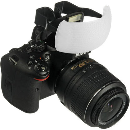 White Puffer Pop-Up Flash Soft Diffuser Dome – Compatible with Canon, Nikon, Pentax DSLR Speedlite Cameras