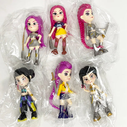 6PCS K-Pop Demon Hunters Figure Set – PVC Cartoon Gaming Desk Decoration, Collectible Model Toys for Kids
