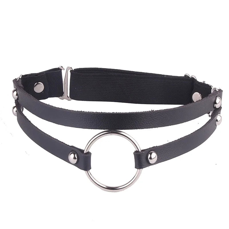 Sexy Elastic Heart Harness Garter Belt – Fashion Goth Bondage Leather Thigh Lingerie for Stockings