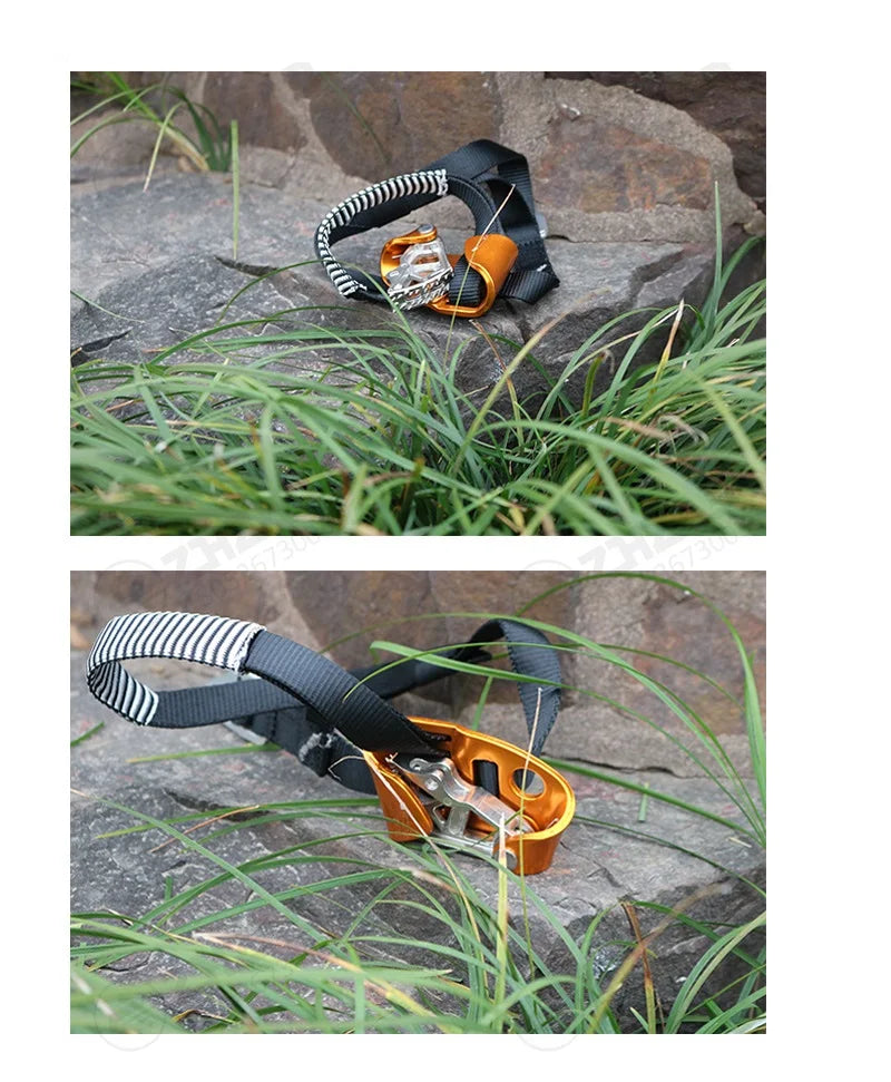 Rock Climbing Foot Ascender – Right & Left SRT Mountaineering Safety Equipment for Outdoor Climbing