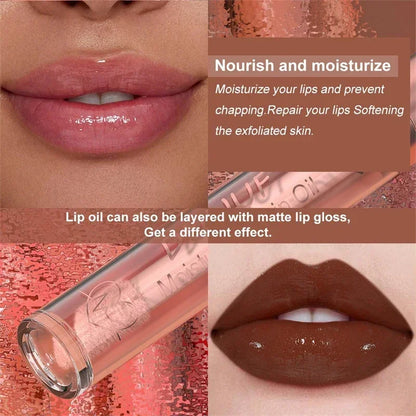 Matte Velvet Dark Red Brown Lip Gloss – Long-Lasting Waterproof Liquid Lipstick with Natural Moisturizer & Transparent Lip Oil