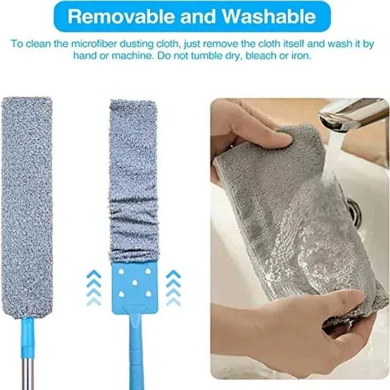 3 Size Long Handle Mops – Floor, Ceiling & Bed Dust Cleaner, Sofa Dust Removal Brush for Household Cleaning