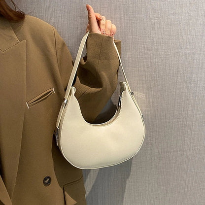 Fashion Luxury PU Leather Hobo Shoulder Bag – Small Clutch Handbag, Underarm Purse, Travel Tote for Women