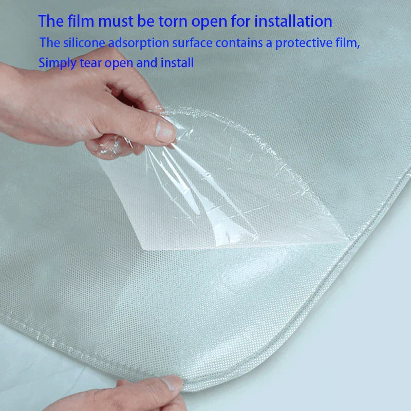 Electrostatic Sunshade for Tesla Model 3 & Y – Ice Cloth Sunroof Front & Rear Glass Skylight Interior Cooling Shade