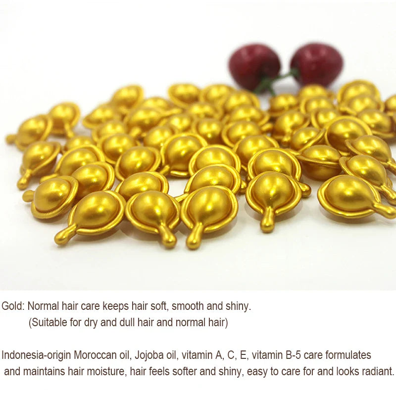 Anti Hair Loss Hair Vitamin Capsule: Keratin Complex Oil for Smooth, Silky Hair - Serum & Mask Repair Frizz Damaged