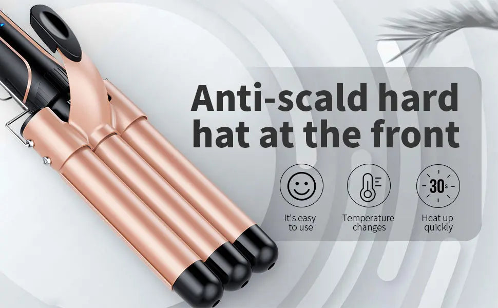 5 in 1 Hair Curler Wand Set with Curling Brush – 0.35” to 1.25” Curling Iron, Heat Resistant Glove & Hair Clips